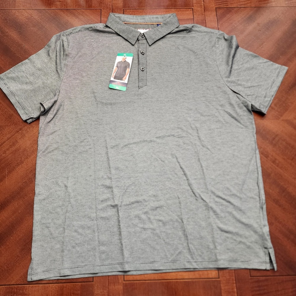 Modern Ambition Men's XL Delightfully Technical‎ Polo Shirt In Graphite 1754196